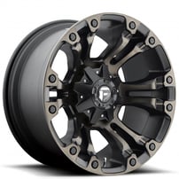 17" Fuel Wheels D569 Vapor Black Machined with Dark Tint Off-Road Rims 