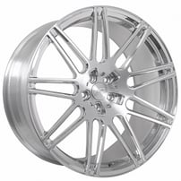 22x9/10.5" AC Forged Wheels ACM9 Brushed Silver with Polished Window Monoblock Forged Rims (Blank, Custom Offset) 