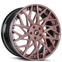 24" Forgiato Wheels Blocco-ECL Rose Gold with Black Inner Forged Rims