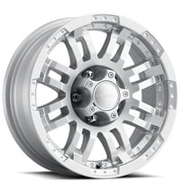 16" Vision Wheels 375 Warrior Winter Paint Silver Off-Road Rims