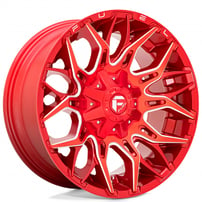 22" Fuel Wheels D771 Twitch Candy Red Milled Off-Road Rims
