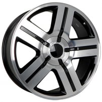 26" Chevy Silverado/Suburban Wheels 258 Texas Edition Black Machined OEM Replica Rims 