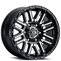 15" Vision Wheels 348 Nexus Gloss Black with Machined Face Off-Road Rims