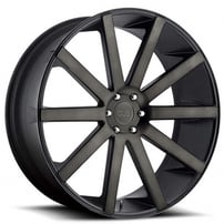 24" Dub Wheels Shot Calla S121 Black Machined with Dark Tint Rims 