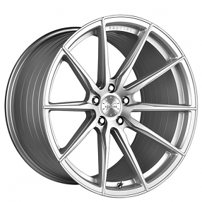 19" Staggered Vertini Wheels RFS1.1 Brushed Silver Flow Formed Rims