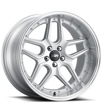 18" Staggered ESR Wheels CS15 Hyper Silver JDM Style Rims 