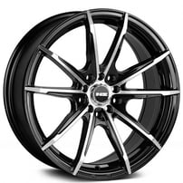 15" NS Wheels Tuner NS1602 Black Machined Rims