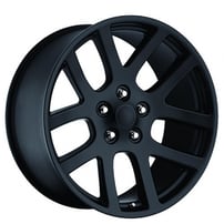 22" Dodge LX Viper Wheels FR 64 Satin Black OEM Replica Rims