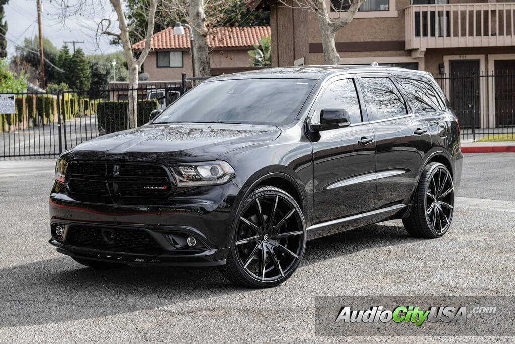 24" Lexani Wheels CSS-15 Gloss Black Rims with Machined Tips