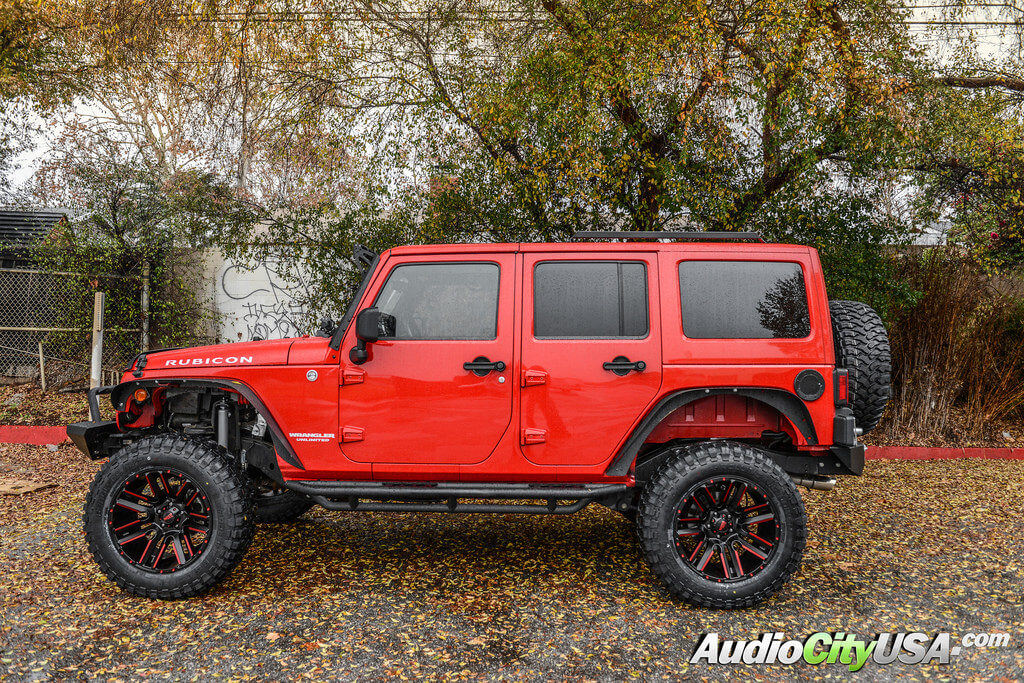 20" Moto Metal Wheels MO978 Black with Red Accents Rims