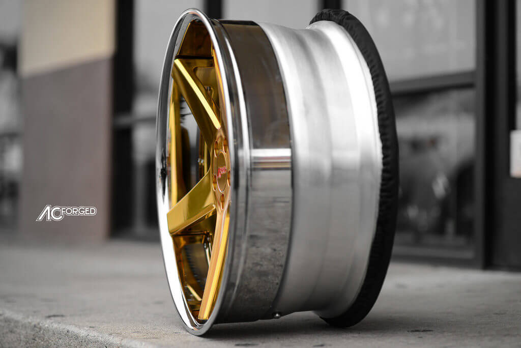 Ac Forged Wheels Acr 405 24kt Gold Chrome Lip