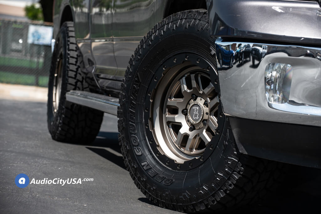 18″ Black Rhino Wheels Barstow Matte Bronze with Matte Black Lip Ring Off-Road Rims for 2015 Dodge Ram 1500