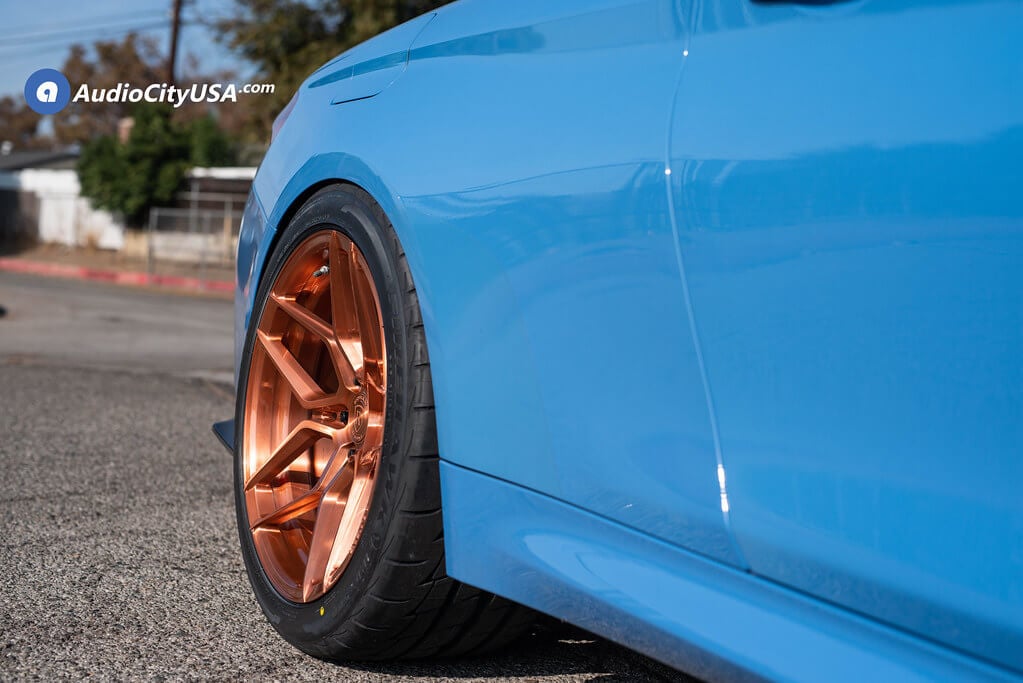 20" Staggered Rohana Wheels RFX11 Brush Rose Gold Custom Finish Rims for 2016 BMW M4 Convertible Audio CIty USA