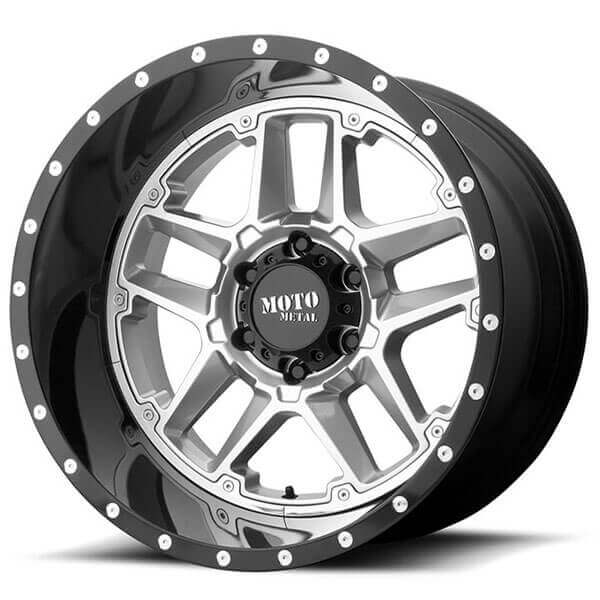 MOTO-METAL-Wheels-MO987-Sentry-Gloss-Silver-Center-with-Black-Lip-rims