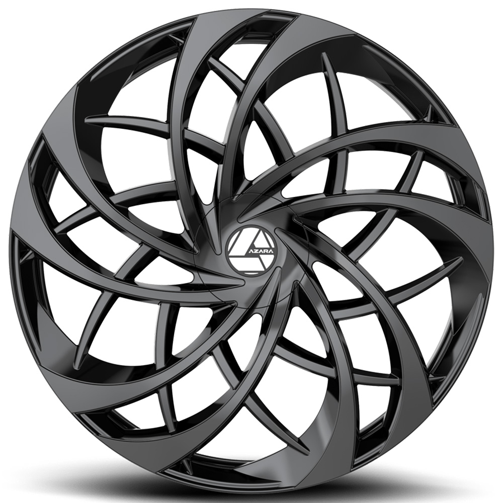 20 Azara Wheels AZA 540 Gloss Black Rims AZA067 2