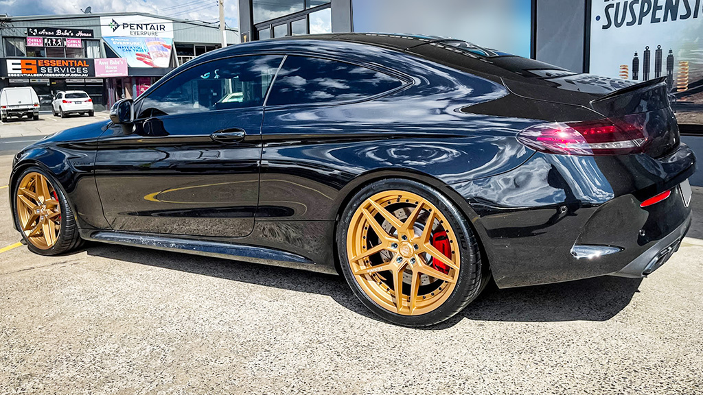 Staggered Lexani Wheels Spike Satin Bronze Rims Lx