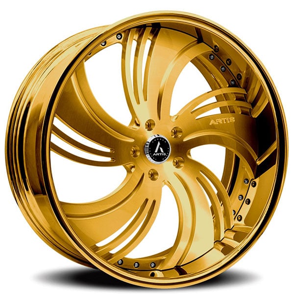 Staggered Artis Forged Wheels Avenue Gold Rims Atf