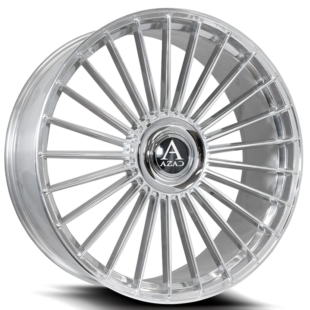 Staggered Azad Wheels Az Chrome Floating Cap Rims Az