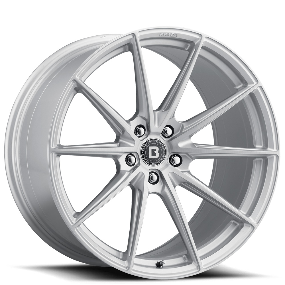 Staggered Brada Wheels Cx Silver Brushed Rotary Forged Rims Ba