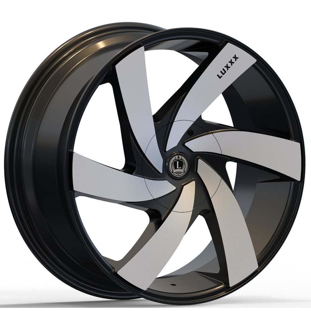 Luxxx Alloys Wheels Lux Gloss Black With Machined Face Rims Lux