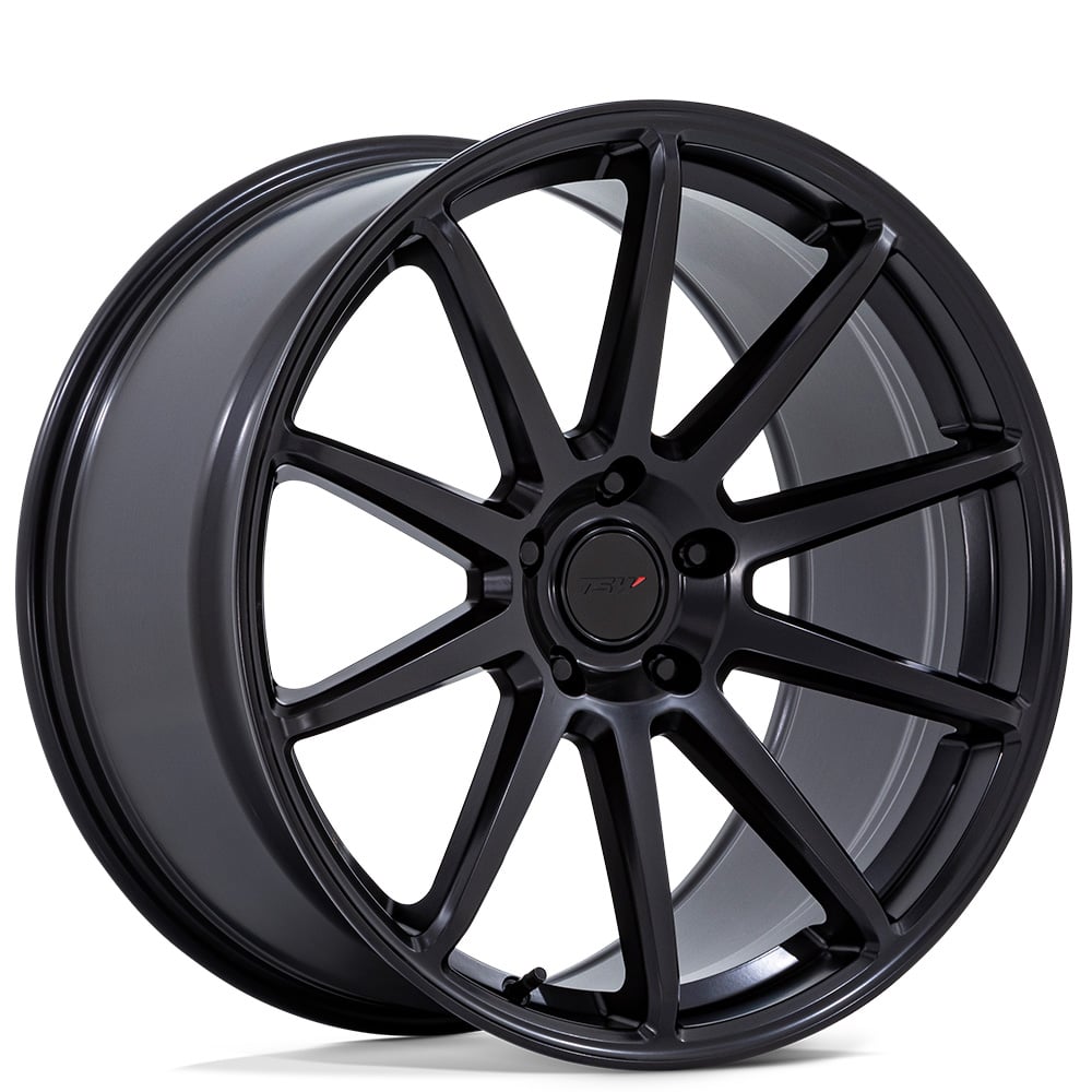 20 Staggered TSW Wheels TW004 Canard Matte Black Flow Formed Rims