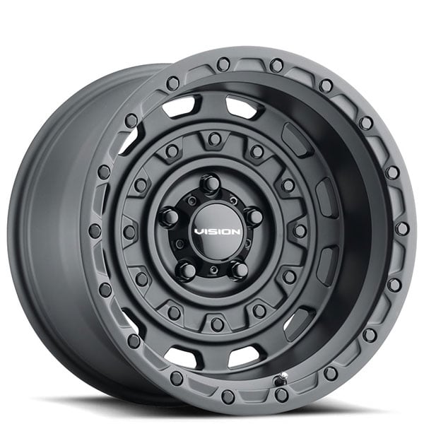 18 Vision Wheels 403 Tactical Satin Black Off Road Rims VOR089 2