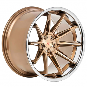 20 Ferrada Wheels CM1 Brushed Cobre With Chrome Lip Rims FR084 1