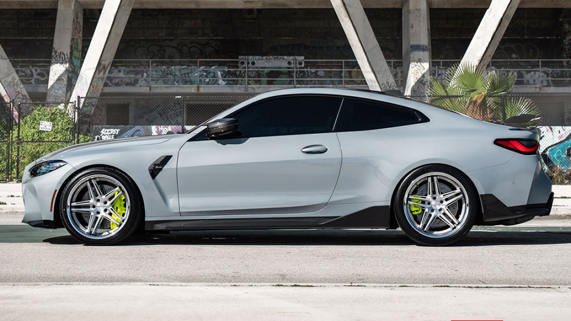 2021 BMW M4 On 20 Ferrada Wheels CM1 Silver Machined Gallery