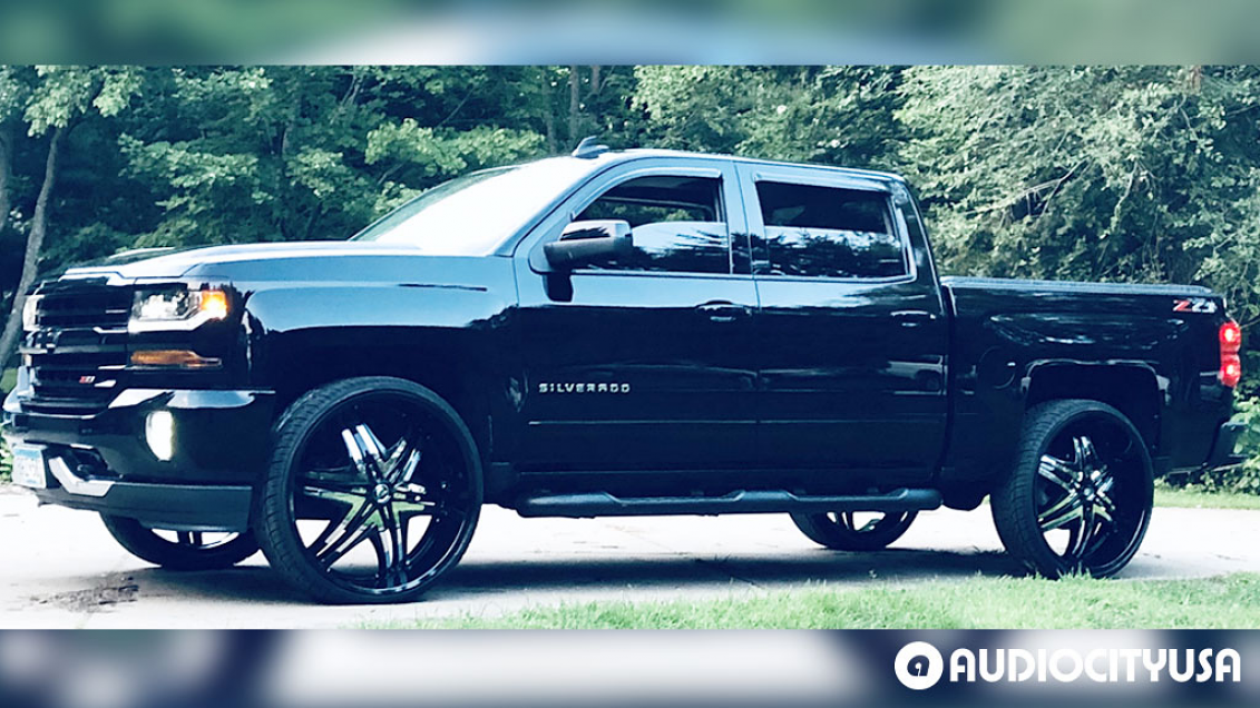 2018 Chevrolet Silverado 1500 On 28 Diablo Wheels Elite G2 Black With