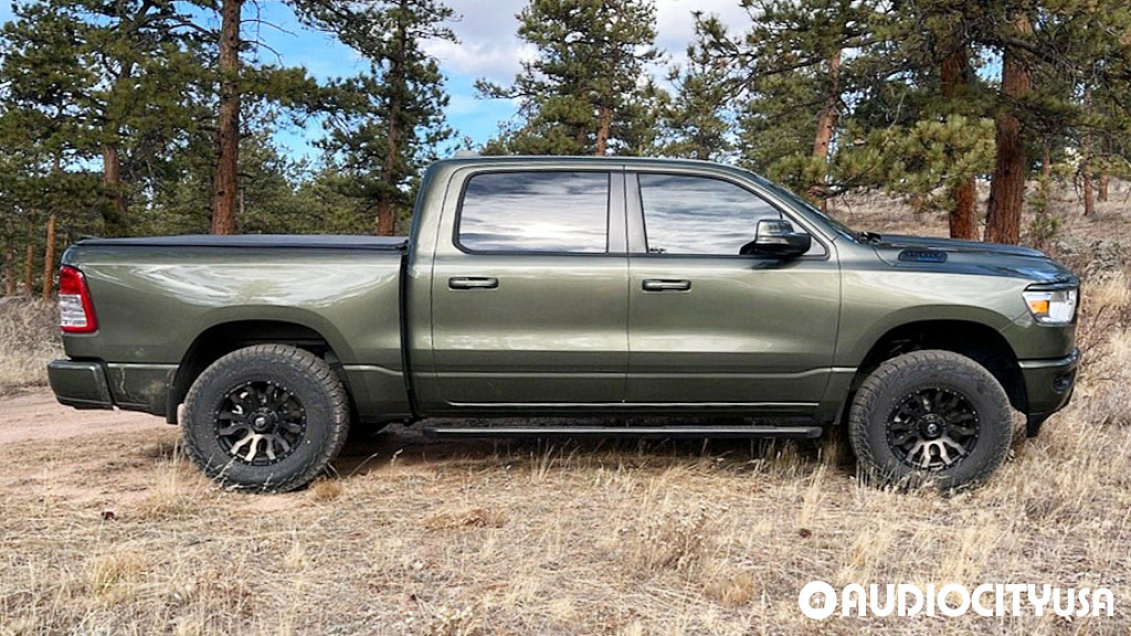 2021 RAM 1500 on 18" Fuel Wheels D674 Blitz Matte Black with Double