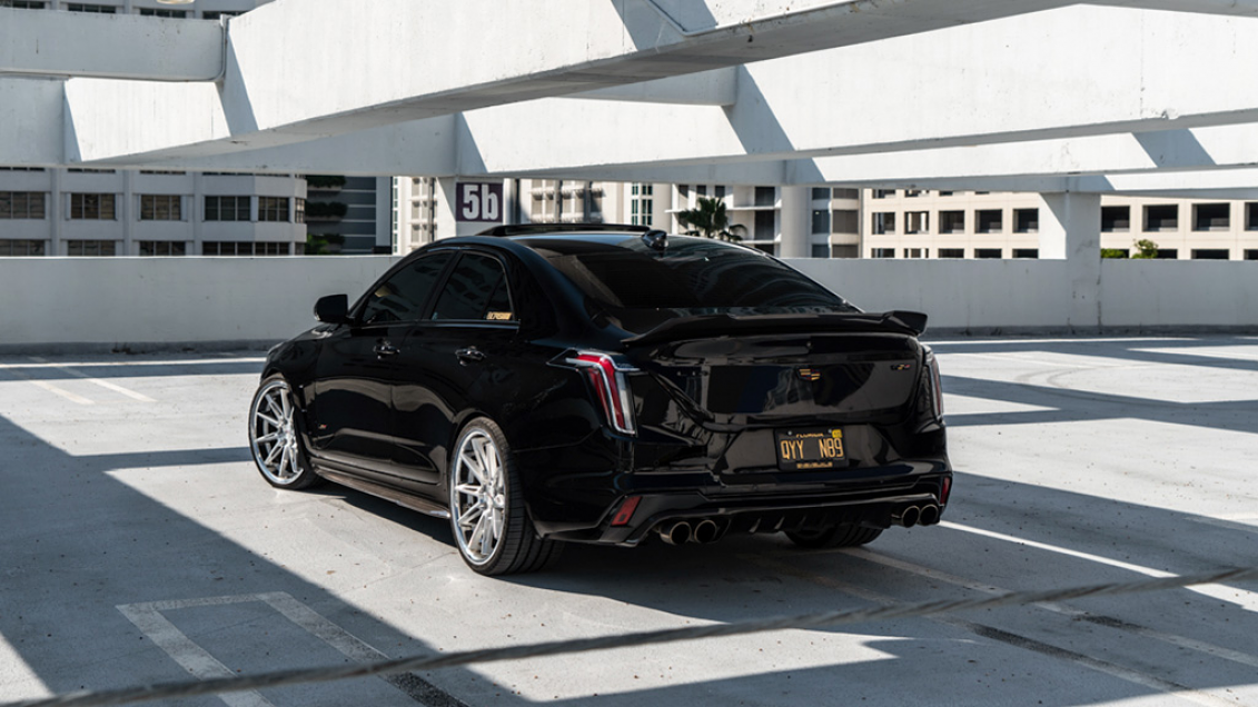 Cadillac Ct V On Ferrada Wheels Cm Silver Machined With