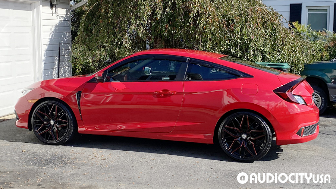 2020 honda civic on 20 shift wheels spring gloss black with candy red