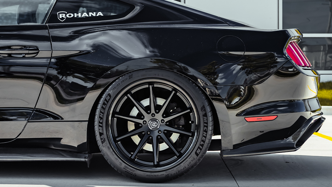 2020 Ford Mustang GT on 20" Rohana Wheels RFC10 Matte Black | Gallery