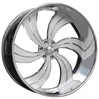 20" Intro Wheels Twisted Vista II Exposed 6 Polished Welded Billet Rims