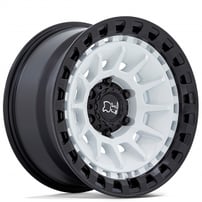 17" Black Rhino Wheels Barrage BR009 Gloss White on Matte Black Off-Road Rims