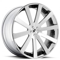 22" Forgiato Wheels Concavo-ECL Brushed Silver with Chrome Lip Forged Rims
