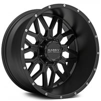 20" Massiv Off-Road Wheels OR1 Satin Black with Milled Rivets Rims