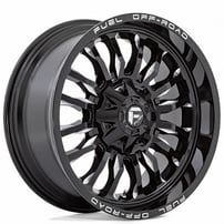 22" Fuel Wheels D795 Arc Gloss Black Milled Crossover Rims