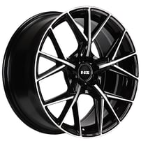 17" NS Wheels Tuner NS1808 Gloss Black Machined Rims