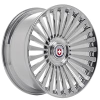 22" HRE Wheels L103M Two-Tone Brushed Clear Face with Polished Clear Windows Floating Cap Monoblock Forged Rims