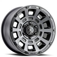17" ICON Alloys Wheels Thrust Smoked Satin Black Tint Off-Road Rims