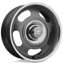 17" American Racing Wheels Vintage VN506 Mag Gray Center with Polished Lip Rims