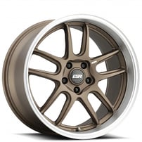19" Staggered ESR Wheels AP8 Matte Bronze with Machined Lip Rotary Forged Rims