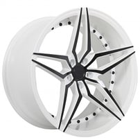 20" AC Wheels AC01 Gloss White with Black Accents Extreme Concave Rims