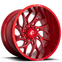 24" Fuel Wheels D742 Runner Candy Red Milled Off-Road Rims 