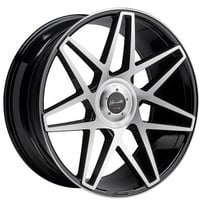 26" Gianelle Wheels Parma with Cap Black Machined Rims 