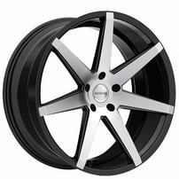22" Staggered Ravetti Wheels M7 Satin Black with Machined Face Rims