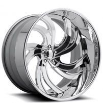 20" U.S. Mags Forged Wheels Mafioso 5 US455 Polished with Clear Coat Tuckin Series Rims 