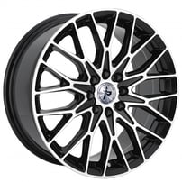 18" Impact Racing Wheels 501 Gloss Black with Machined Face Rims