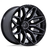 22" Fuel Wheels FC854BT Flux 8 Gloss Black Brushed with Gray Tint Off-Road Rims 